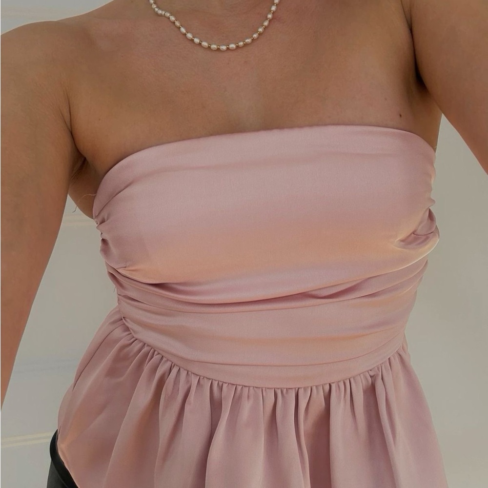 Dynamite Pink Strapless Top